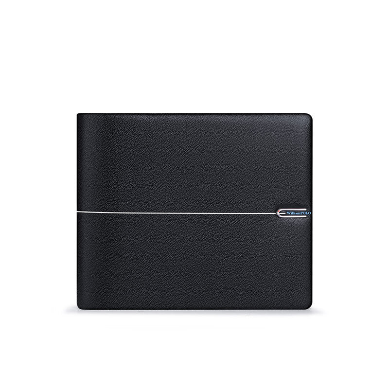 Wallet Men's Business Cowhide Fashion Black GO Buy