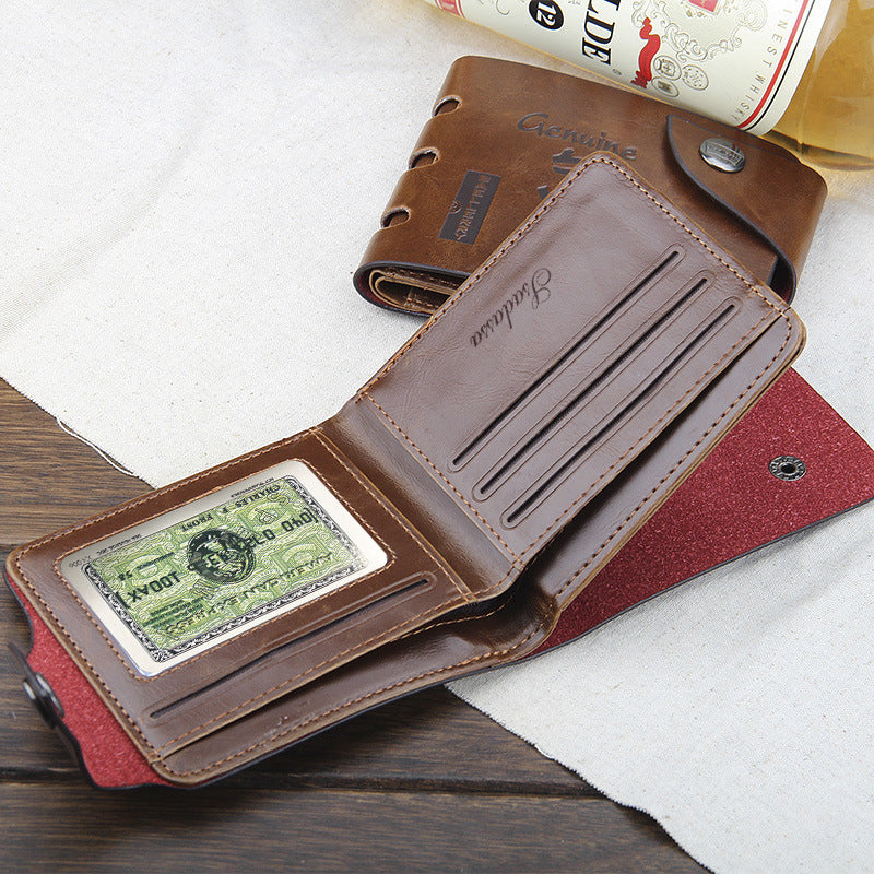 Men's Three-fold Creative Short Wallet GO Buy