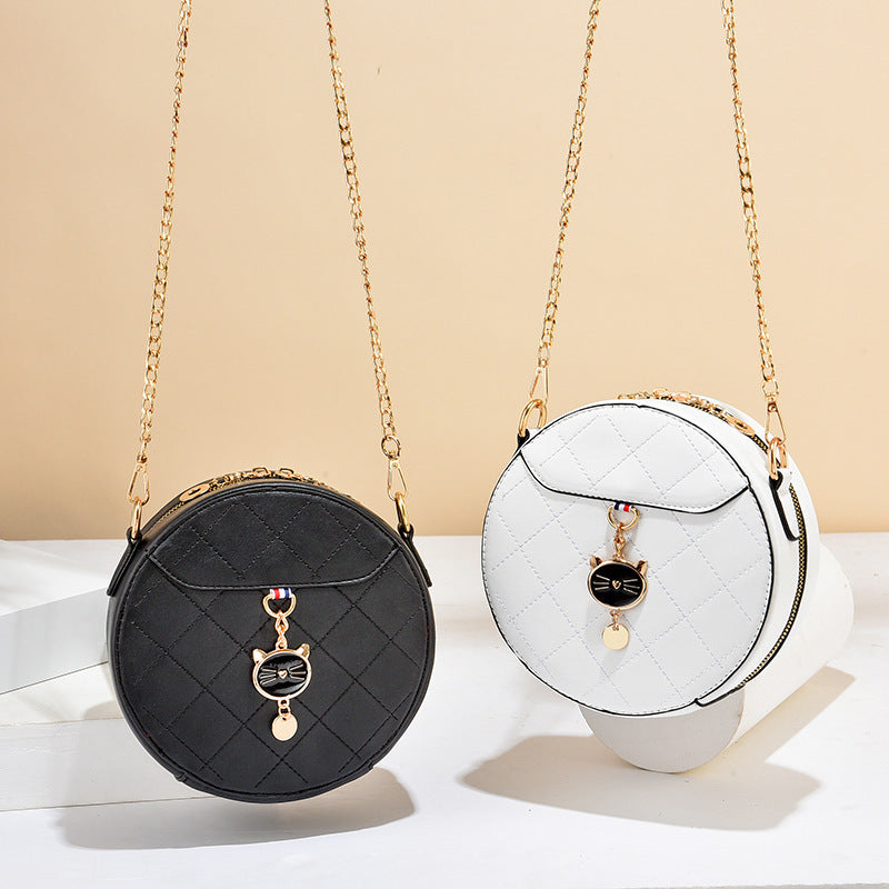 Ladies Small Round Bag Shoulder Messenger Bag GO Buy