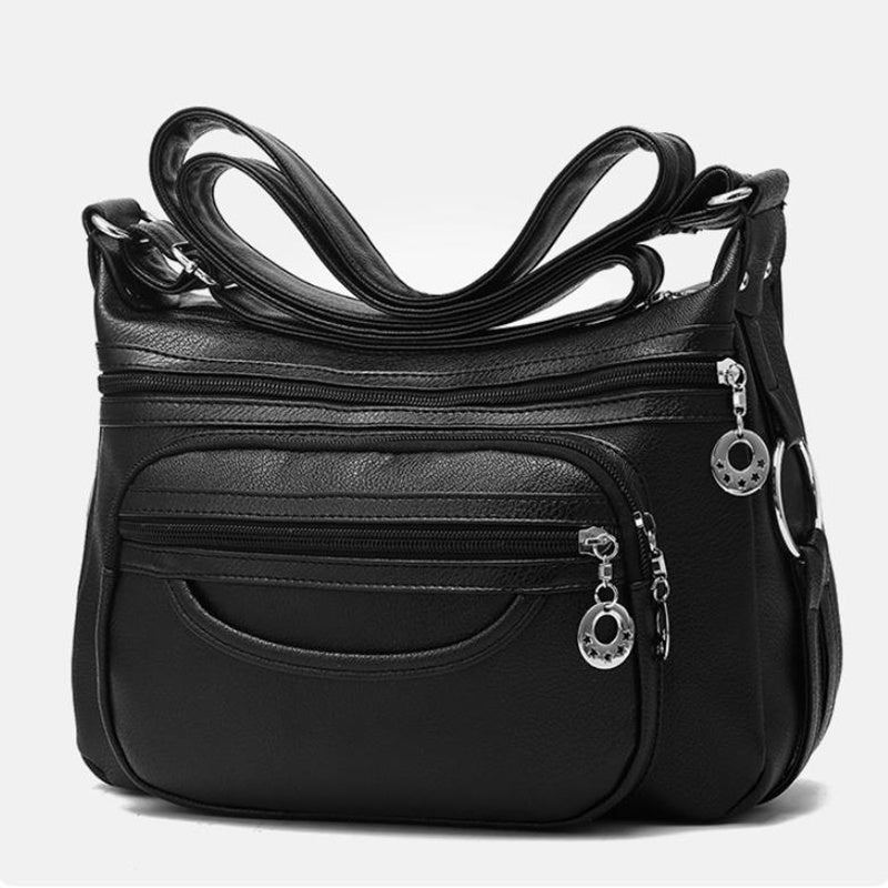 Women Work Bag Multi-pocket Messenger Bag With Zippers Daily Crossbody Bag GO Buy