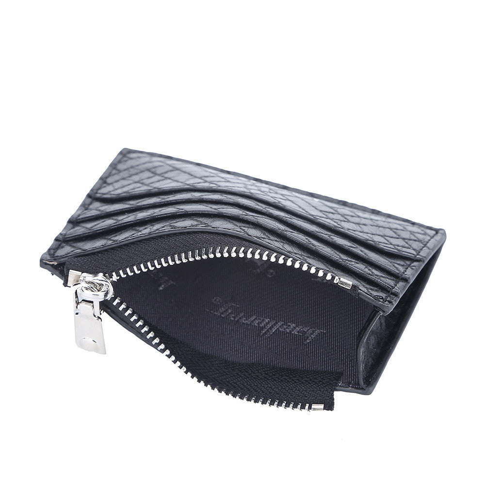 Men's Small Card Bag Euro American Plaid Fashion Clip GO Buy