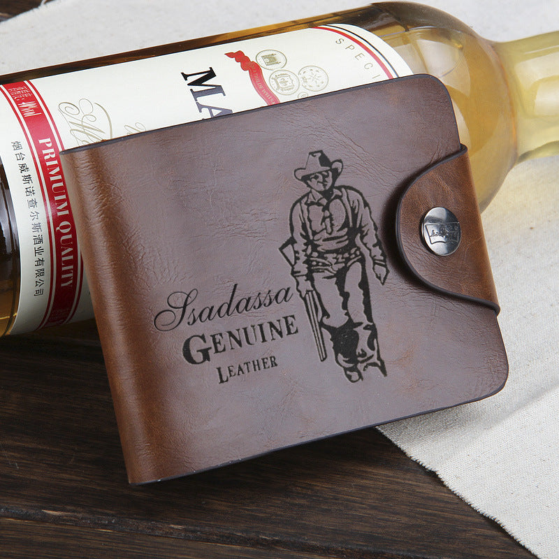Men's Three-fold Creative Short Wallet GO Buy