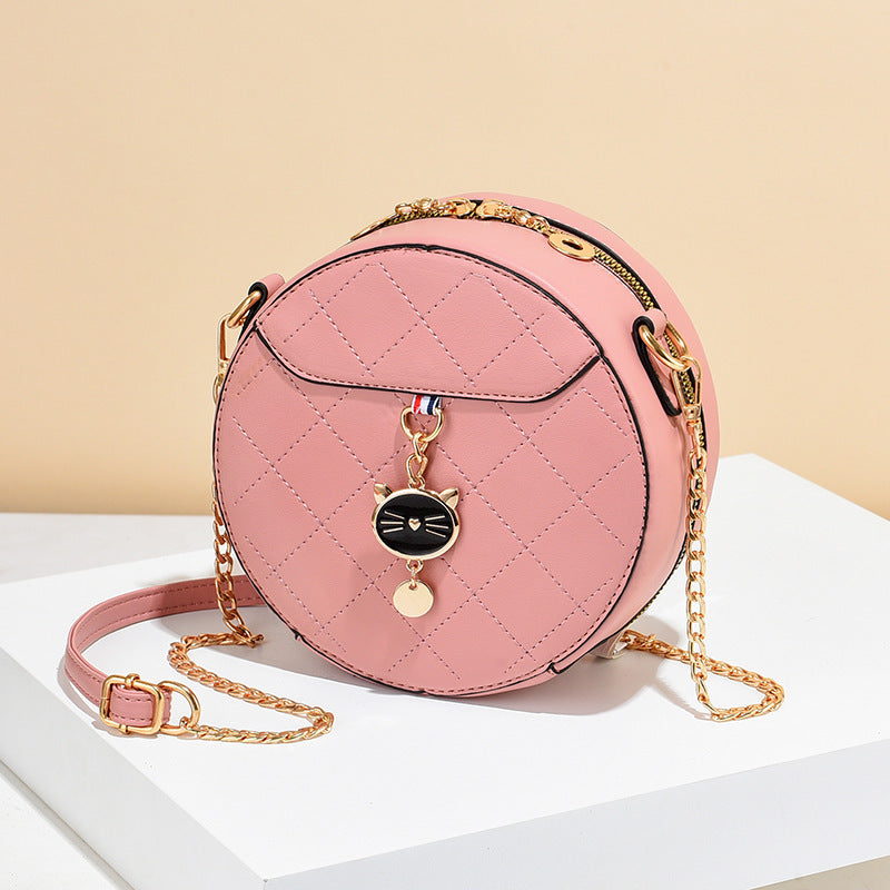 Ladies Small Round Bag Shoulder Messenger Bag GO Buy