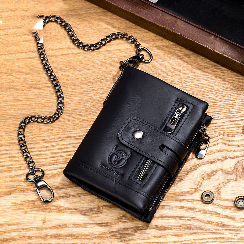Leather Mobile Phone Holder Wallet Multi-function Anti-theft Chain GO Buy