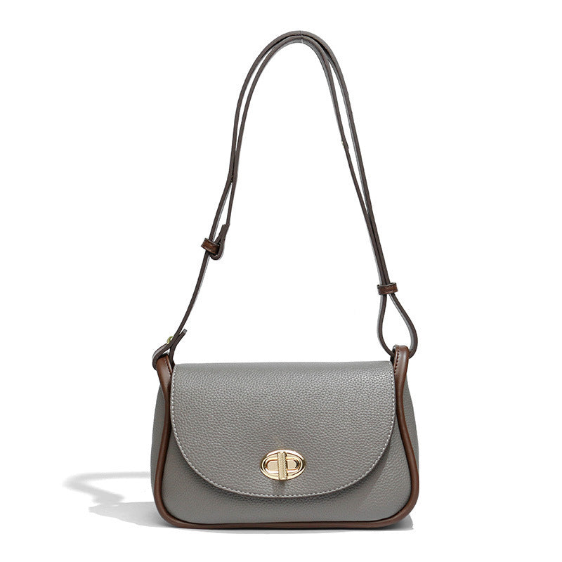 Crossbody Half Round Lock One Shoulder Flap Women's Bag GO Buy