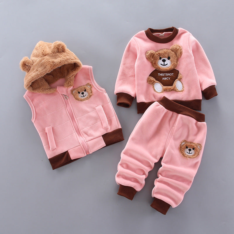 Boys And Girls Fashion Casual Three Pieces Set GO buy