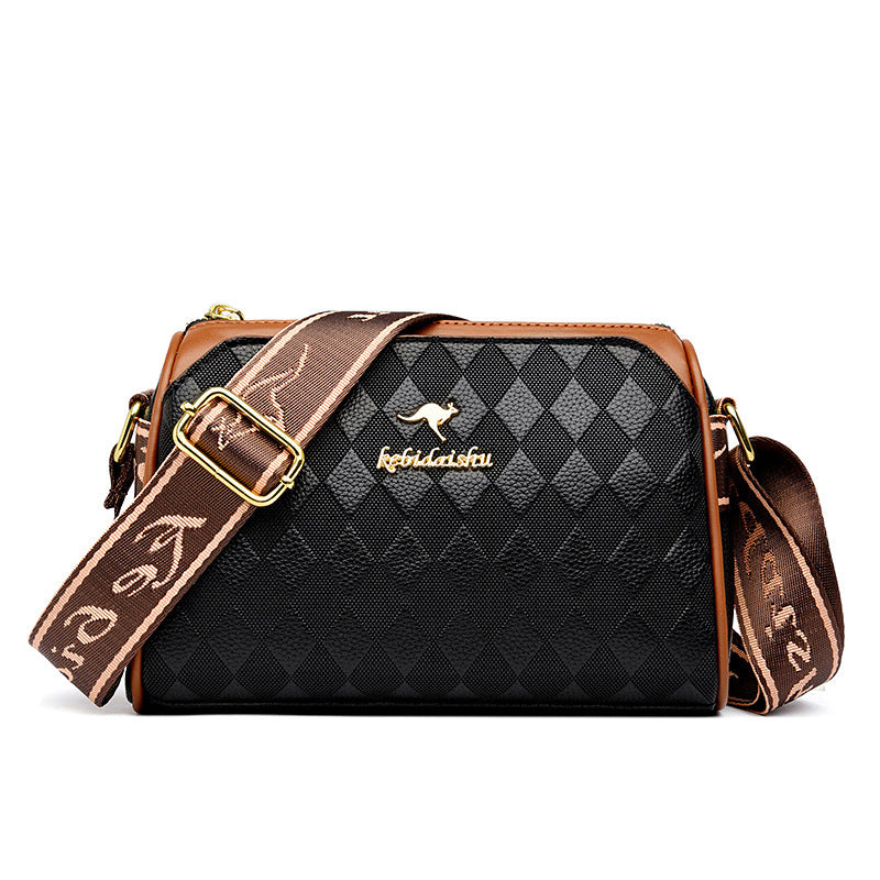 Women's Rhombus Leather Fashion Shoulder Messenger Bag GO Buy