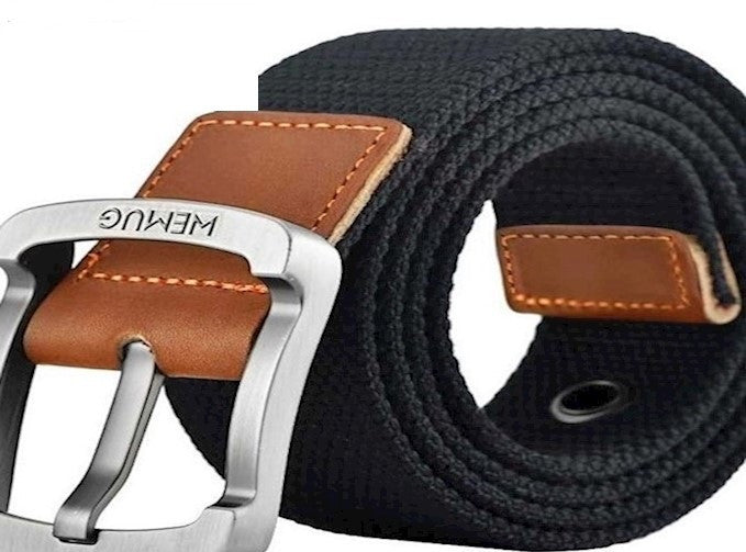 Men's Canvas Work Belt Labor Insurance Pin Buckle Belt GO Buy
