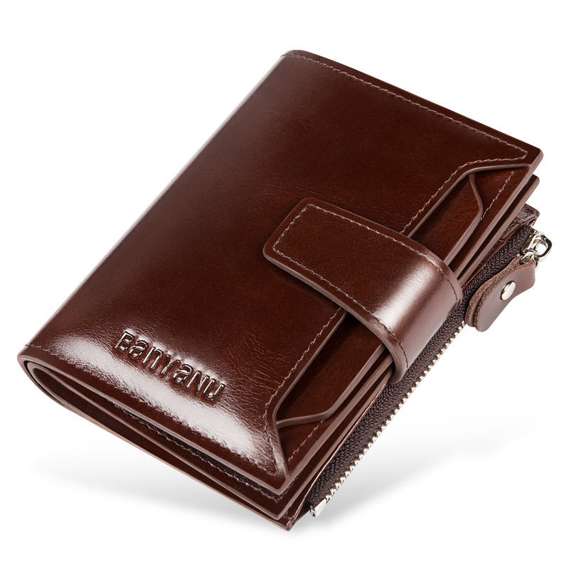 Vintage Men's Wallet Anti-theft Swiping Short GO Buy