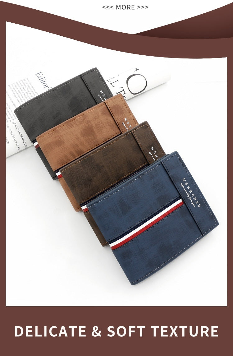 Large Capacity Tri-fold Bag Coin Bag Card Slots ID Card Wallet GO Buy