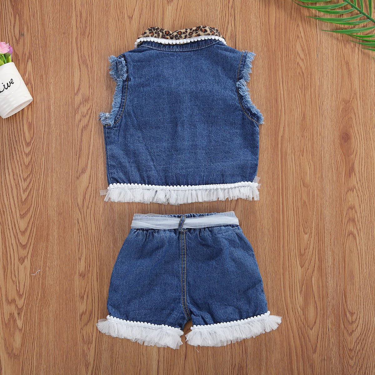 1 - 6 Year Old Girls Clothes Set Sleeveless Tank Top Shorts 2 Pieces - Go Buy