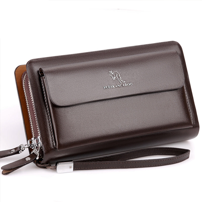 Pure Color Kangaroo Men's Business Casual Clutch GO Buy