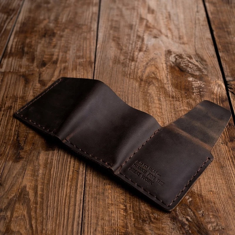 Tri-fold personalized retro wallet GO Buy
