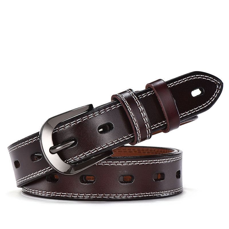 Vintage Hollow Pin Buckle Ladies Belt With Body Punching GO Buy