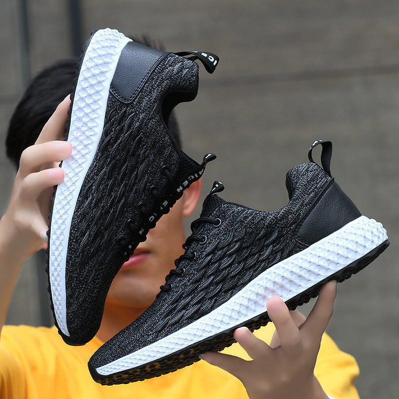 Mesh flying woven breathable shoes men GO Buy