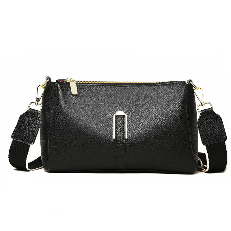 Women's Fashion Large Capacity First Layer Cowhide Messenger Bag GO Buy