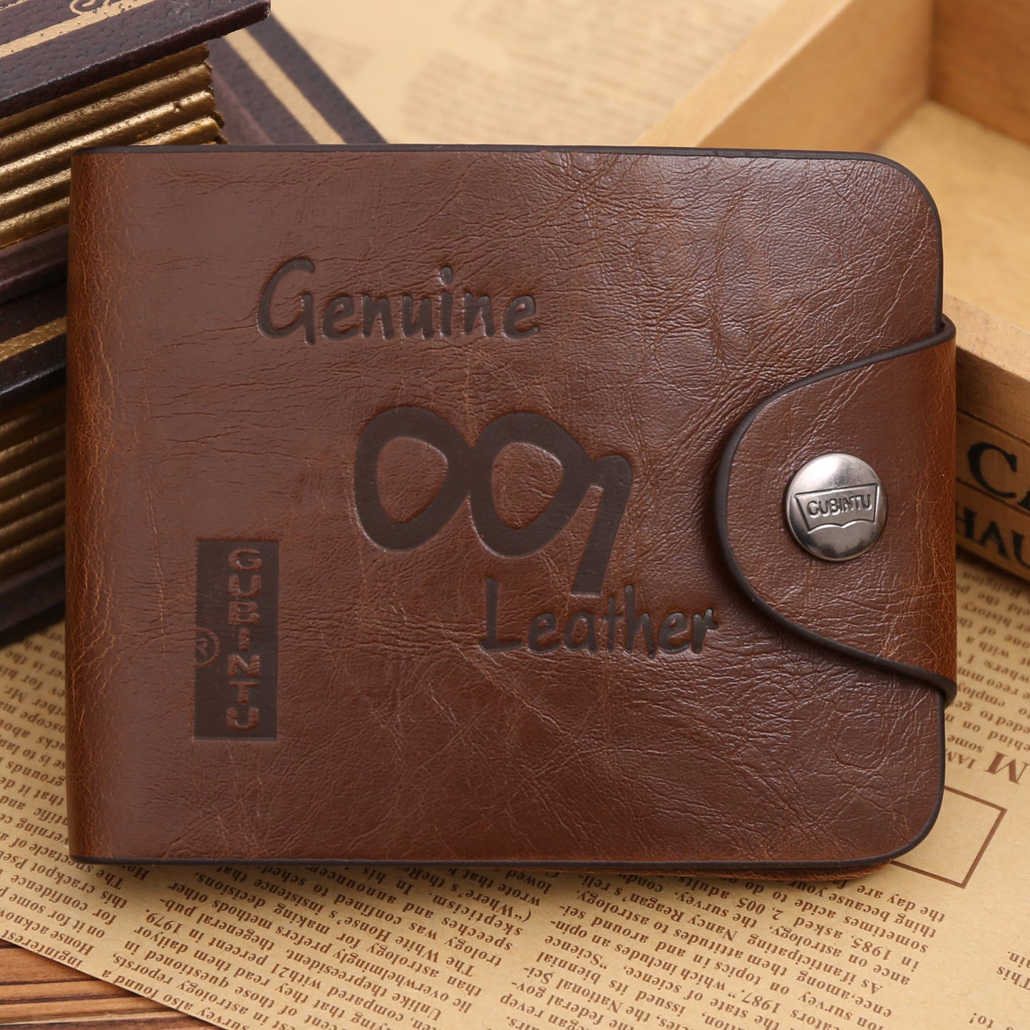 Tri-fold retro casual wallet card holder GO Buy