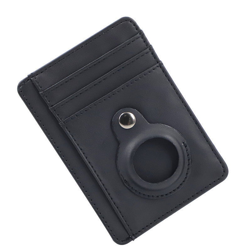 Wallet-PU Leather Airtag Card Holder RFID Anti-theft Card Holder GO Buy