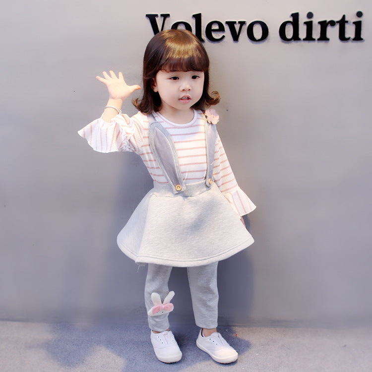 Korean three-piece cotton suit for infants and children GO buy