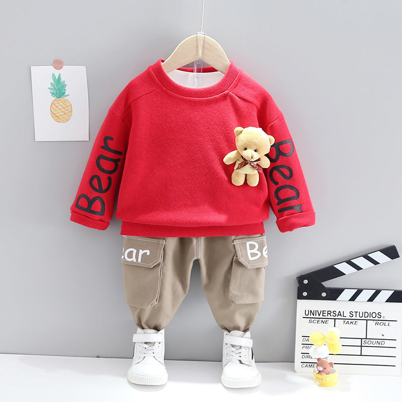 Children's Suits Children's Spring Clothes Western-style Baby Cute Two-piece Suits GO buy
