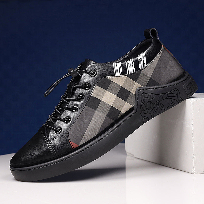 Breathable Check Cloth Board Shoes Youth Casual Shoes Men GO Buy