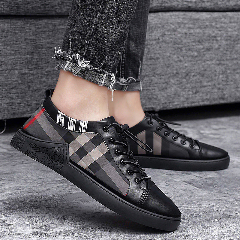 Breathable Check Cloth Board Shoes Youth Casual Shoes Men GO Buy