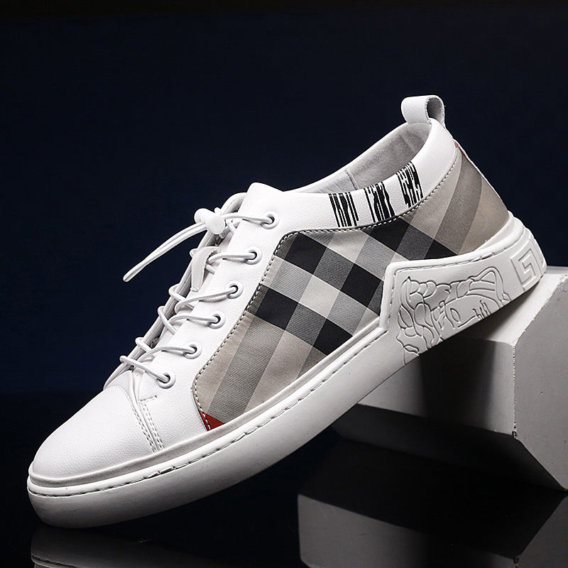 Breathable Check Cloth Board Shoes Youth Casual Shoes Men GO Buy