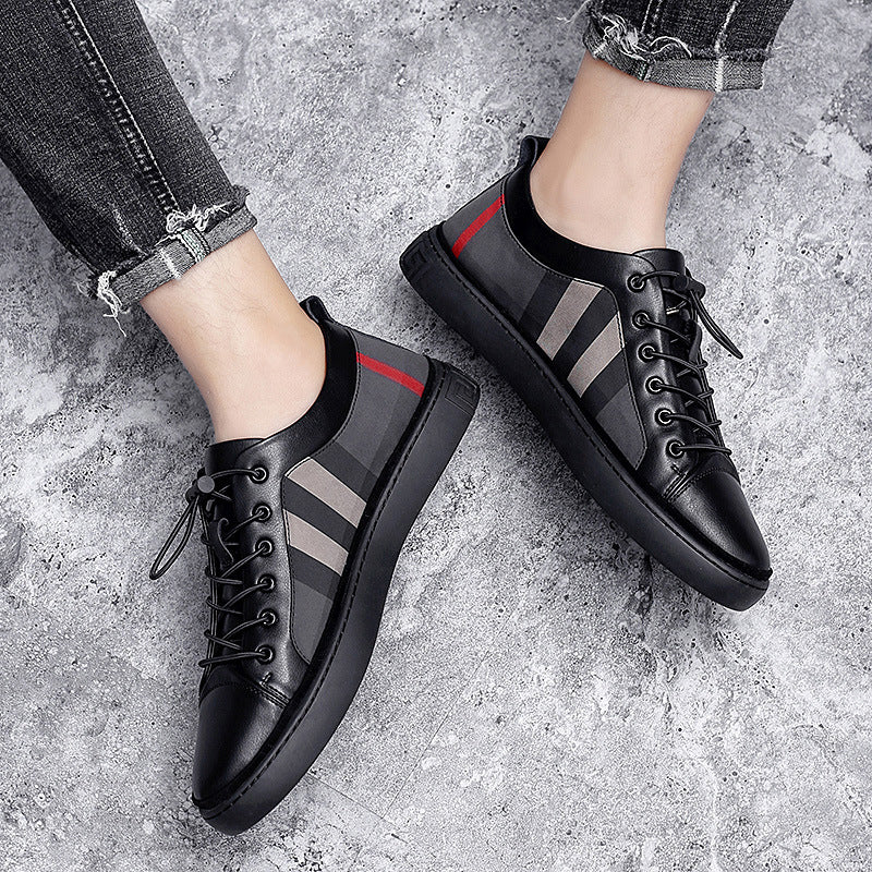 Breathable Check Cloth Board Shoes Youth Casual Shoes Men GO Buy