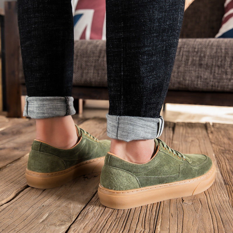 Men's Shoes New Soft Leather Casual Leather Shoes Fashion Sneakers GO Buy