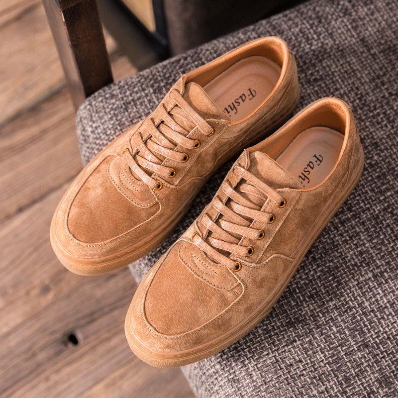 Men's Shoes New Soft Leather Casual Leather Shoes Fashion Sneakers GO Buy