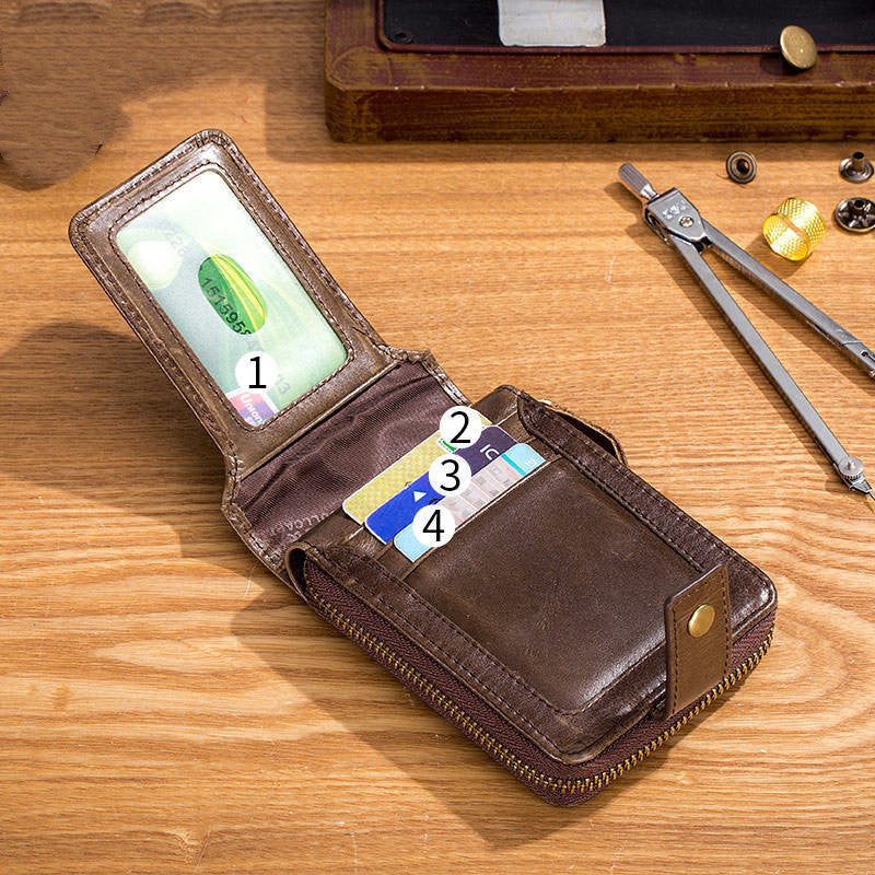 Horizontal Leather Driver's License, Multi-Position Thickened Photo Album, Anti-Theft Brush GO Buy