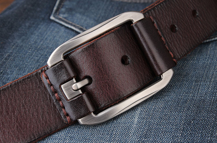 Men's Belt Leather Belt Casual Pidai Pin Buckle GO Buy