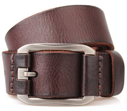 Men's Belt Leather Belt Casual Pidai Pin Buckle GO Buy