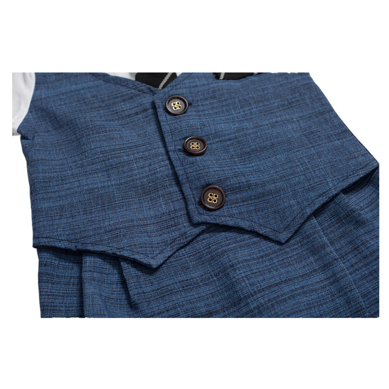 Summer New Baby Boy Jumpsuit Boys Gentleman Baby Children's Clothing GO buy