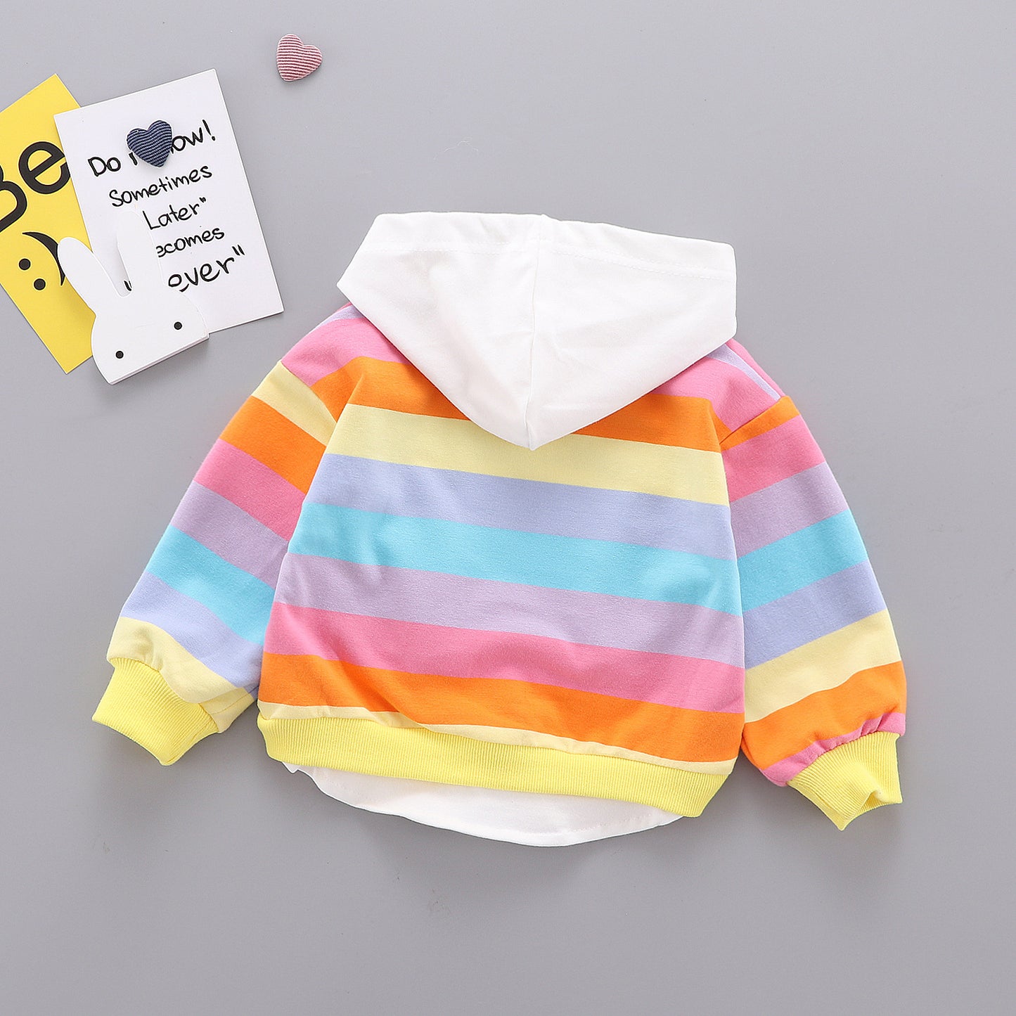 Baby Girl Long-Sleeved T-Shirt Children's Clothing Long-Distance Ear Hooded Clothing GO buy