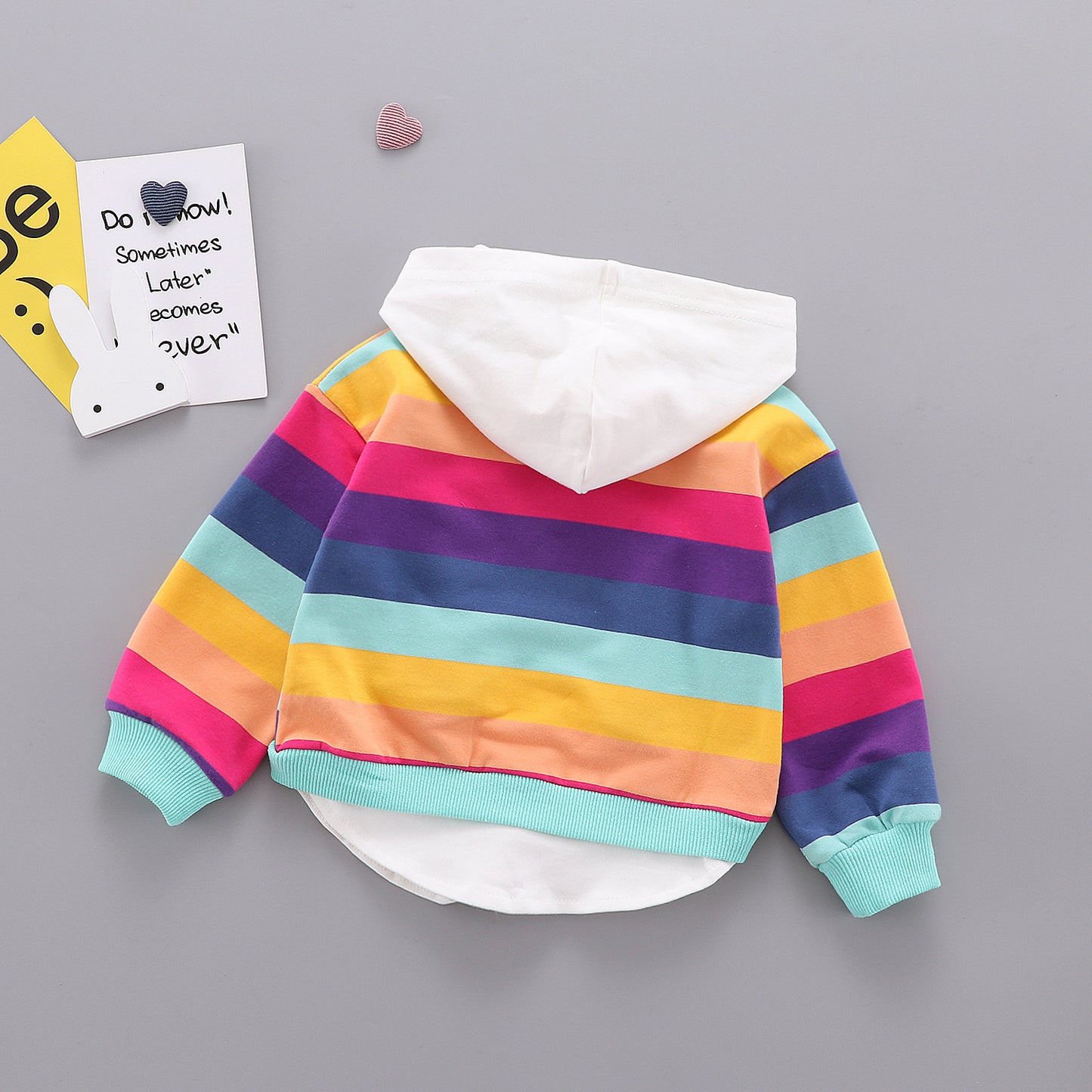 Baby Girl Long-Sleeved T-Shirt Children's Clothing Long-Distance Ear Hooded Clothing GO buy