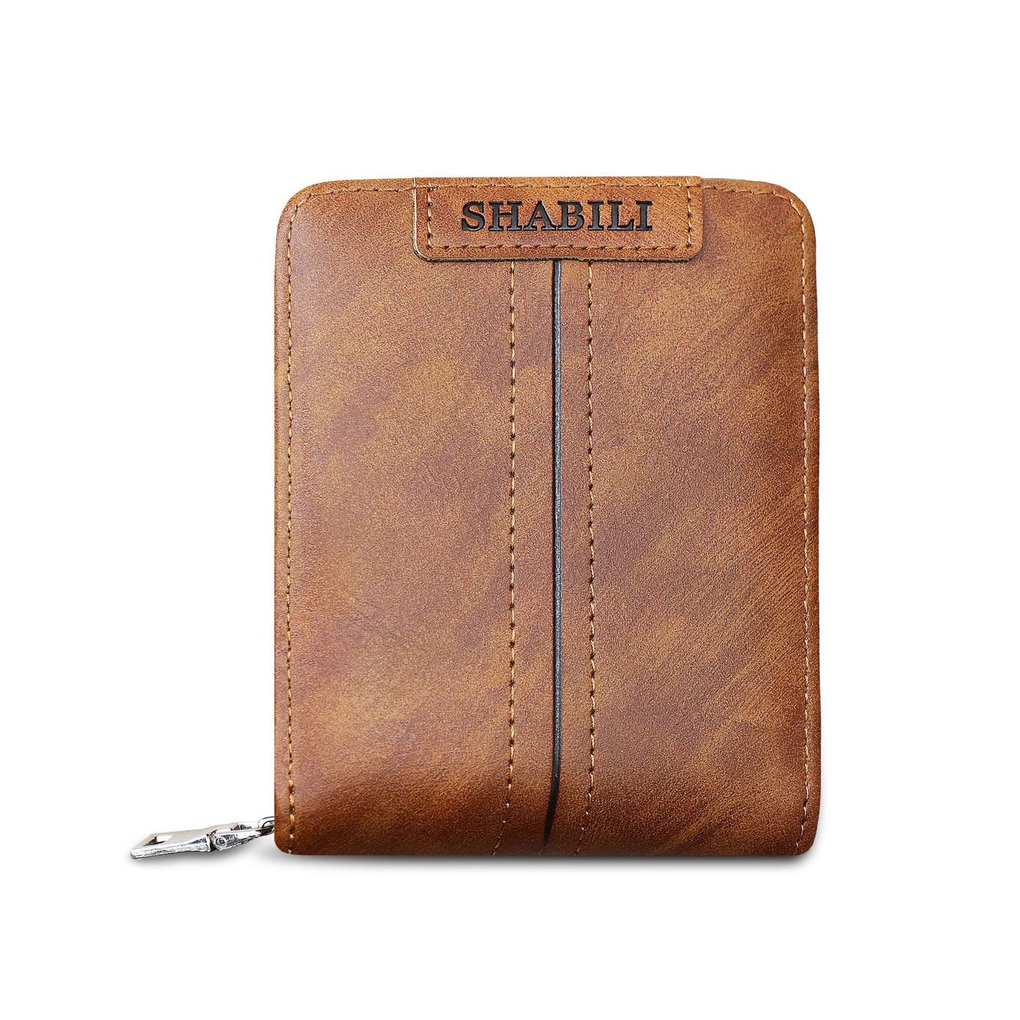 Fashion Men'S Short Wallet, Classic Hot Style, Horizontal Style, Large Capacity Zipper, Multi-Card Business Wallet GO Buy