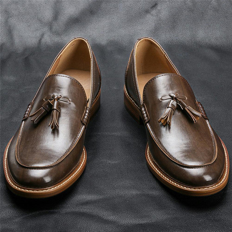 Men Casual Shoes Leather Loafers Business Dress Formal Shoes GO Buy