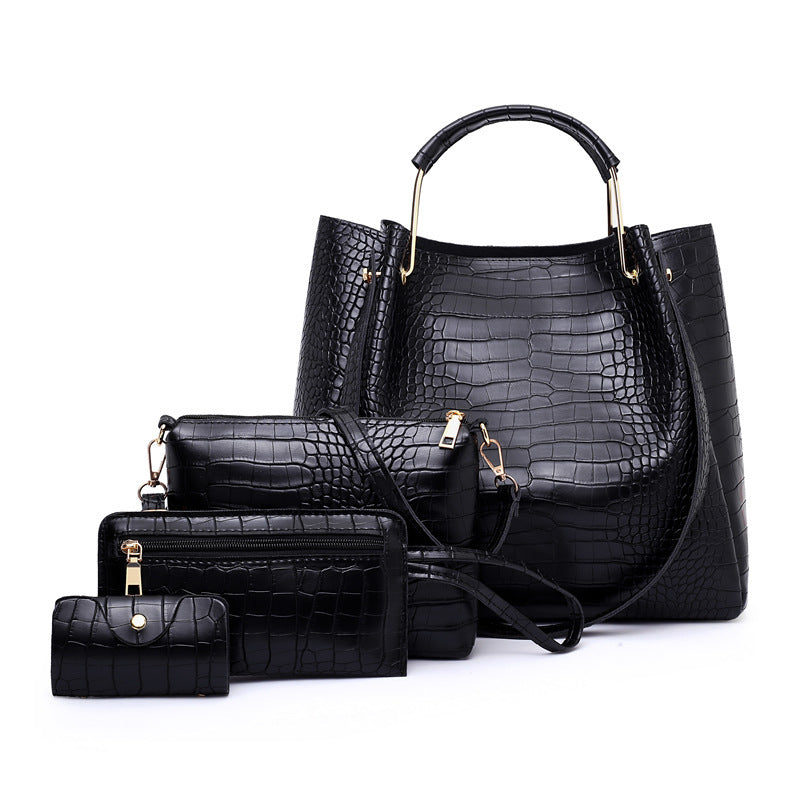Picture-In-The-Mother Bag Four-Piece Pattern One-Shoulder Messenger Bag Handbag GO Buy