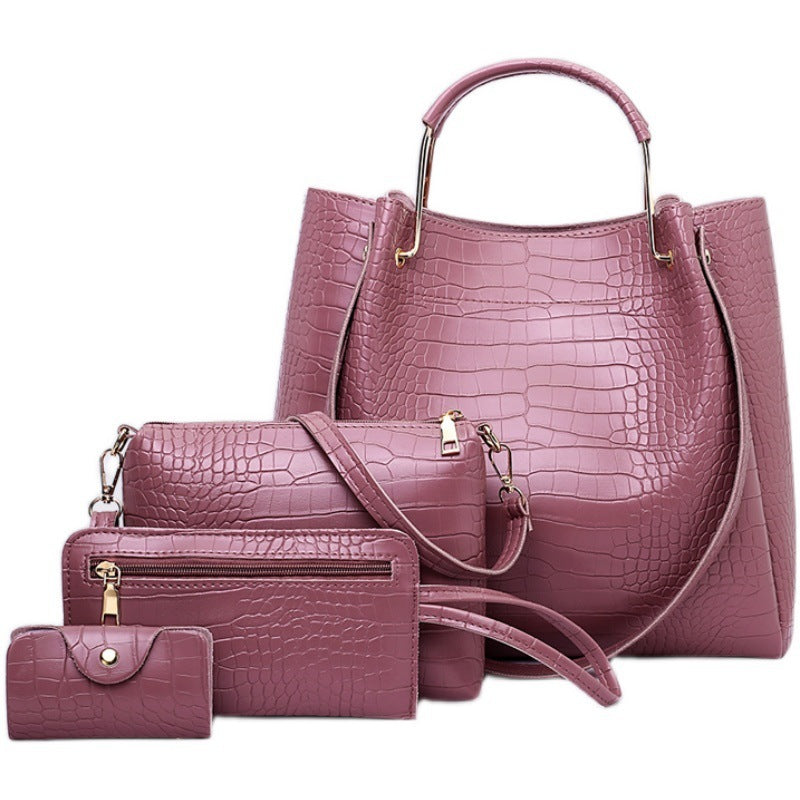 Picture-In-The-Mother Bag Four-Piece Pattern One-Shoulder Messenger Bag Handbag GO Buy