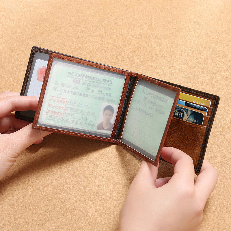 Multifunctional Card Holder Leather Driver's License Protection Card Holder GO Buy