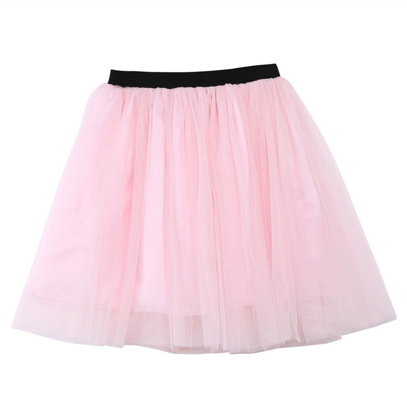 Spring Cotton Short-Sleeved Fashion Sweet Parent-Child Suit Net Gauze Canopy Skirt Two-Piece Mother And Daughter Suit Skirt GO buy