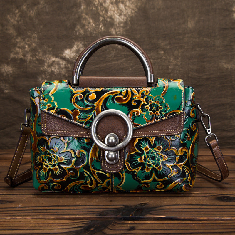 Cowhide Retro Clan Style Female Bag GO Buy