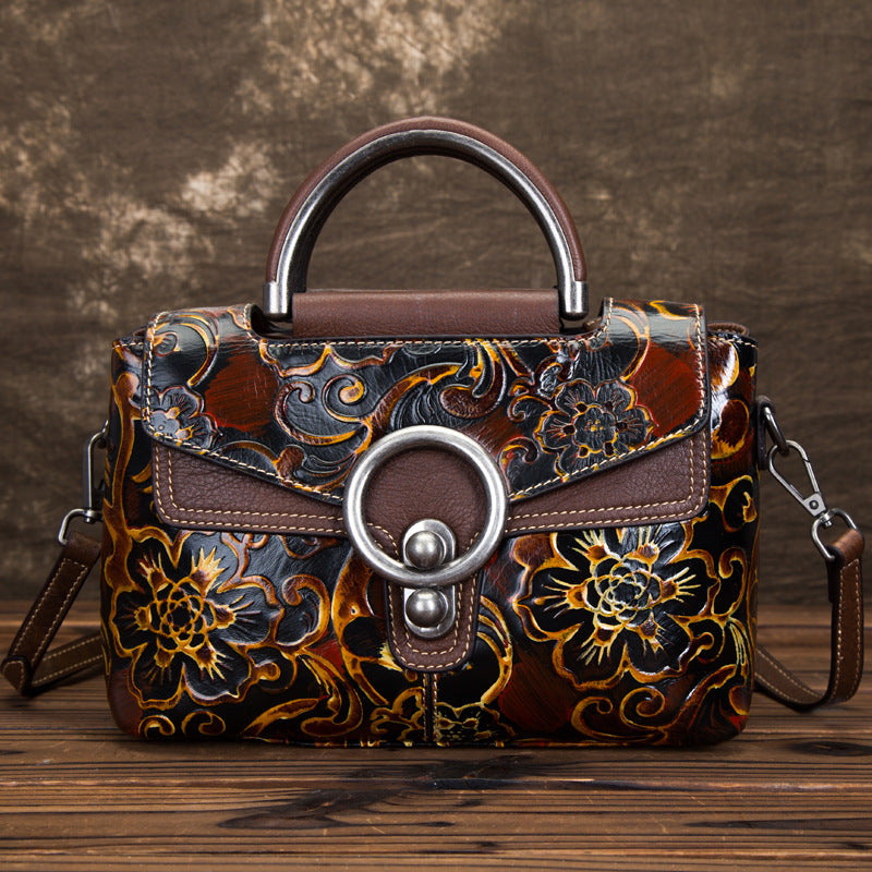 Cowhide Retro Clan Style Female Bag GO Buy