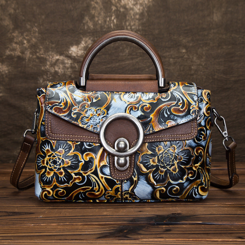 Cowhide Retro Clan Style Female Bag GO Buy