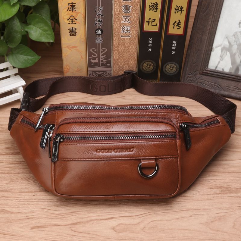 Leather Belt Cash Register Top Layer Cowhide Belt GO Buy