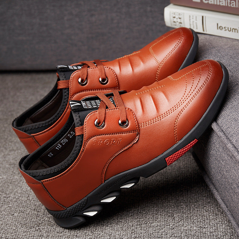 Men's Shoes New Casual Shoes Soft Leather Foot Men's Leather Shoes GO Buy