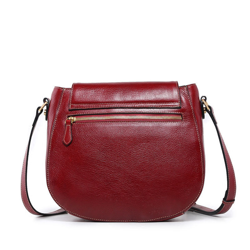 Retro Head Leather Shoulder Bag Slant Across Women's Bag Women's Leather GO Buy