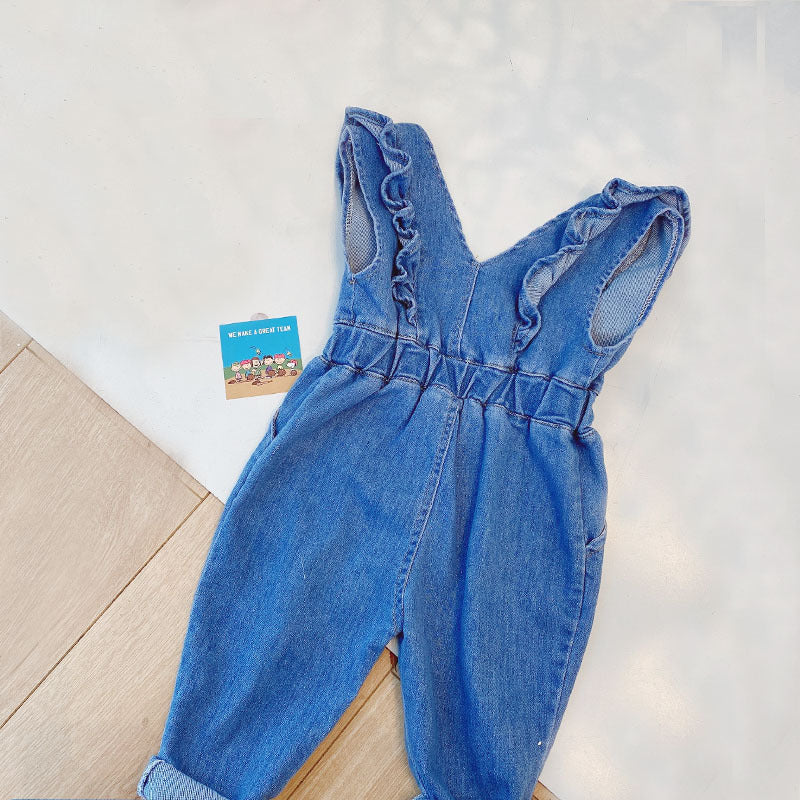 Children'S Ruffled Western Style Loose Baby Girl Fashion Overalls GO buy