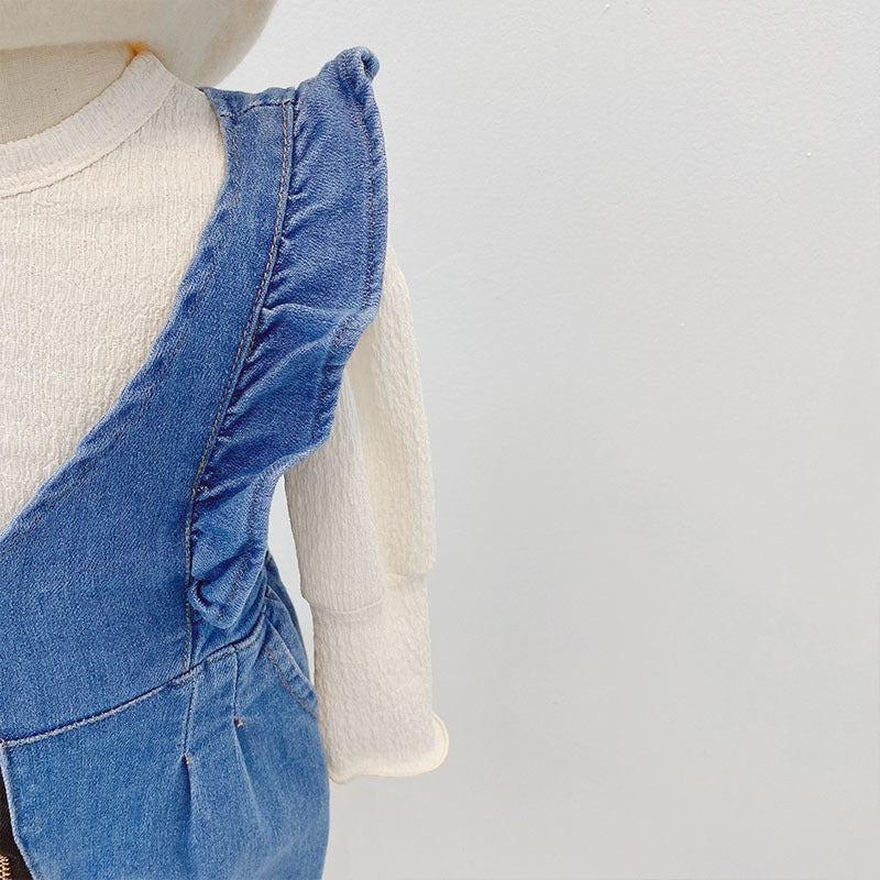 Children'S Ruffled Western Style Loose Baby Girl Fashion Overalls GO buy